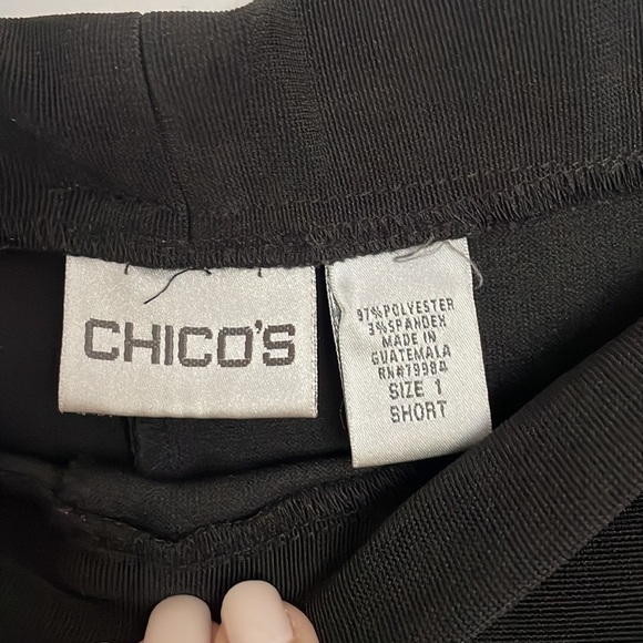 Chico’s Women’s Pull-On Pants Black M Short - Picture 3 of 5